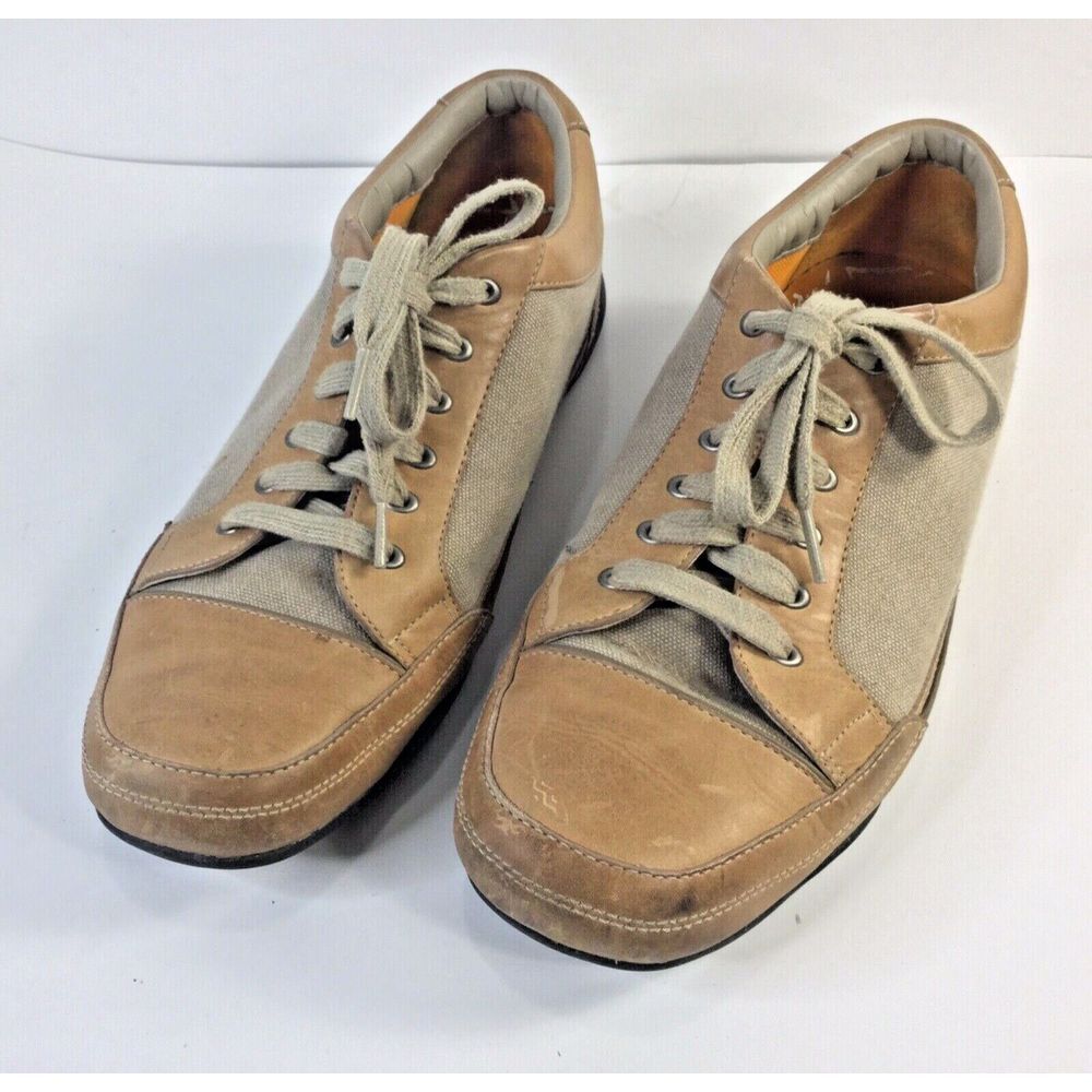 Timberland Shoes Size 12 Leather & Canvas Casual Mens Medium Tan Caramel